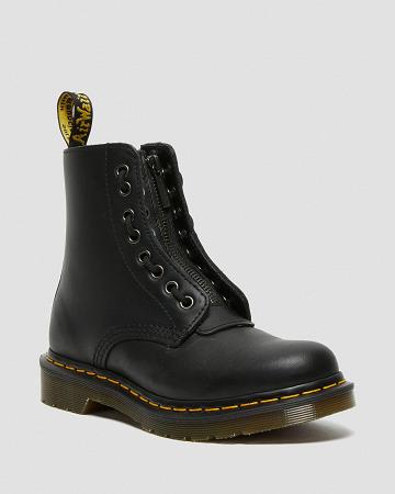 Black Women's Dr Martens 1460 Pascal Nappa Winter Boots | CA 289PJJ